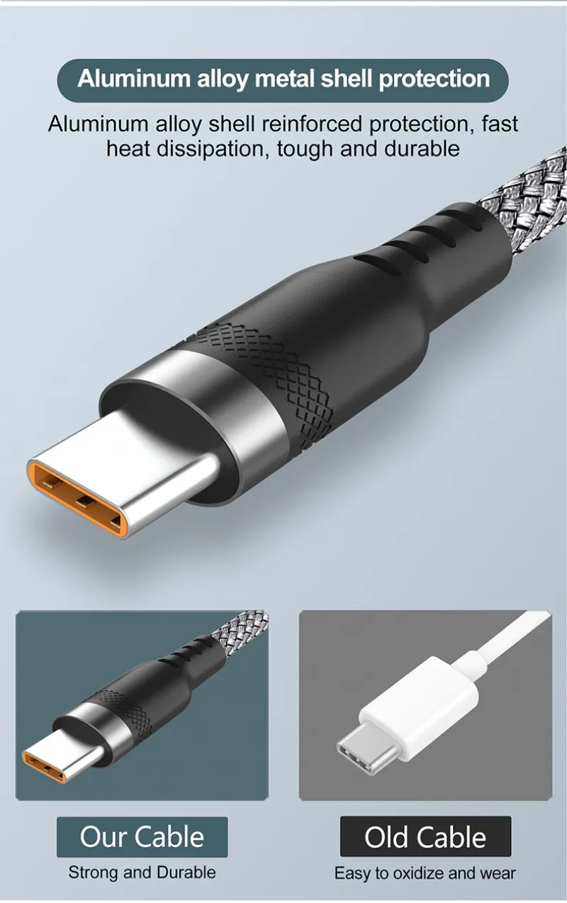 6A Extended USB TYPE-C Cable Braided Data Cable for Samsung Huawei Xiaomi Switch Sony PS5 TYPE-C 8m 5m 3m 2m 1.5m 1m Cable 6A Extended USB TYPE-C Cable Braided Data Cable for Samsung Huawei Xiaomi Switch Sony PS5 TYPE-C 8m 5m 3m 2m 1.5m 1m Cable
