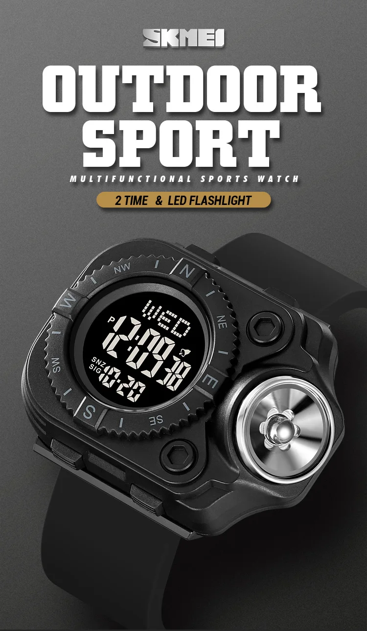 SKMEI Creative LED Flashlight Countdown Sport Watches Men Back Light Display Digital Wristwatch Waterproof Alarm Stopwatch Clock SKMEI Creative LED Flashlight Countdown Sport Watches Men Back Light Display Digital Wristwatch Waterproof Alarm Stopwatch Clock