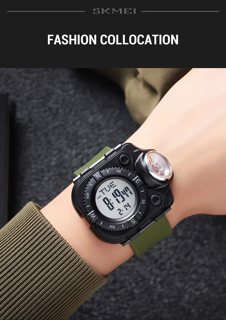 SKMEI Creative LED Flashlight Countdown Sport Watches Men Back Light Display Digital Wristwatch Waterproof Alarm Stopwatch Clock SKMEI Creative LED Flashlight Countdown Sport Watches Men Back Light Display Digital Wristwatch Waterproof Alarm Stopwatch Clock