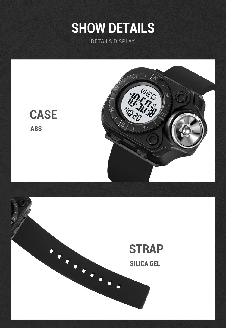 SKMEI Creative LED Flashlight Countdown Sport Watches Men Back Light Display Digital Wristwatch Waterproof Alarm Stopwatch Clock SKMEI Creative LED Flashlight Countdown Sport Watches Men Back Light Display Digital Wristwatch Waterproof Alarm Stopwatch Clock