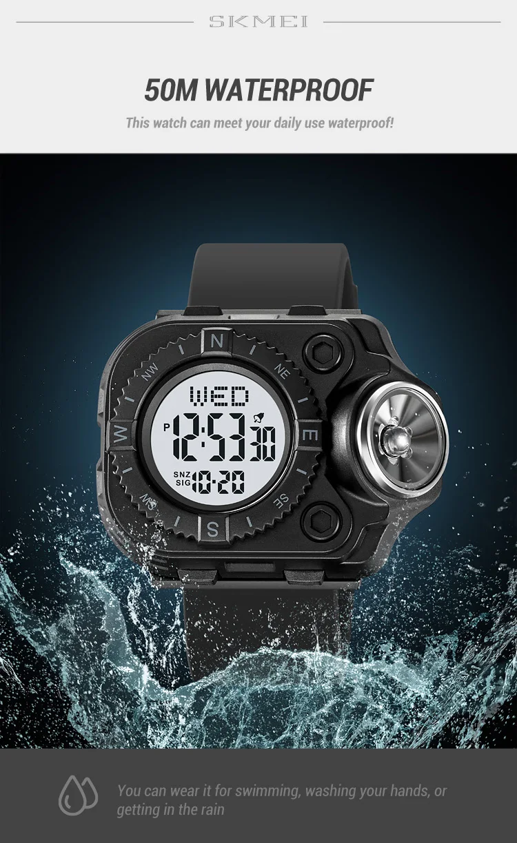 SKMEI Creative LED Flashlight Countdown Sport Watches Men Back Light Display Digital Wristwatch Waterproof Alarm Stopwatch Clock SKMEI Creative LED Flashlight Countdown Sport Watches Men Back Light Display Digital Wristwatch Waterproof Alarm Stopwatch Clock