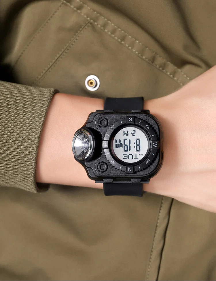 SKMEI Creative LED Flashlight Countdown Sport Watches Men Back Light Display Digital Wristwatch Waterproof Alarm Stopwatch Clock SKMEI Creative LED Flashlight Countdown Sport Watches Men Back Light Display Digital Wristwatch Waterproof Alarm Stopwatch Clock