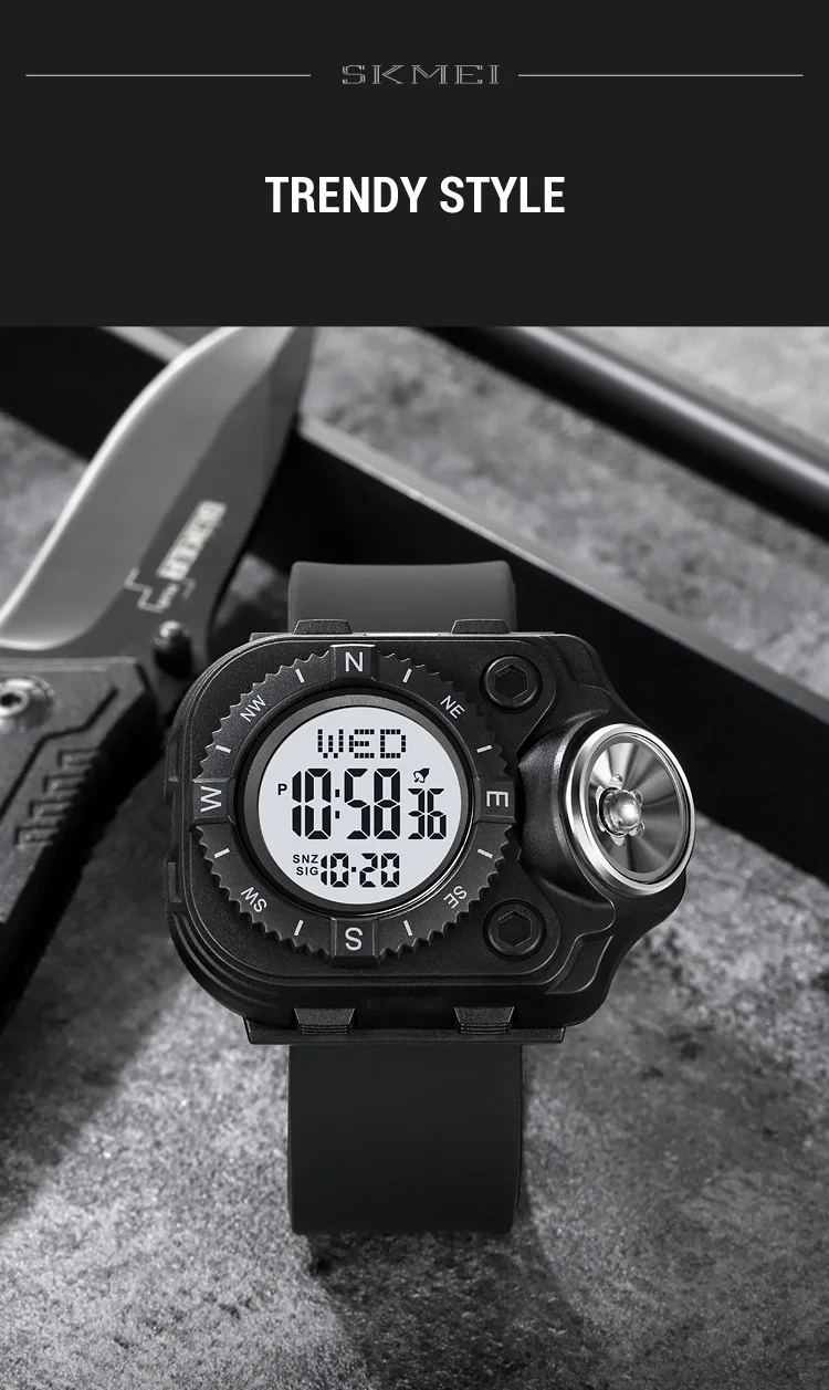 SKMEI Creative LED Flashlight Countdown Sport Watches Men Back Light Display Digital Wristwatch Waterproof Alarm Stopwatch Clock SKMEI Creative LED Flashlight Countdown Sport Watches Men Back Light Display Digital Wristwatch Waterproof Alarm Stopwatch Clock