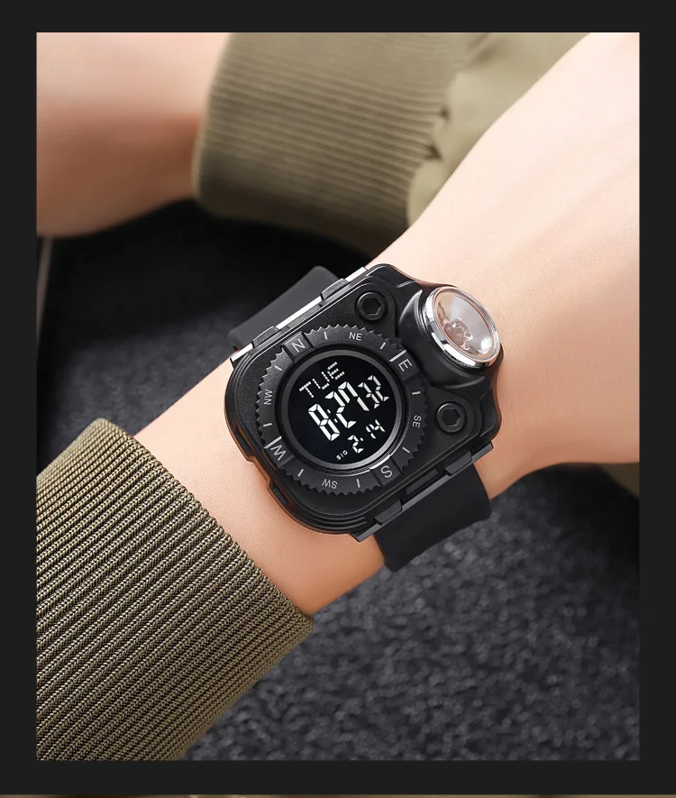 SKMEI Creative LED Flashlight Countdown Sport Watches Men Back Light Display Digital Wristwatch Waterproof Alarm Stopwatch Clock SKMEI Creative LED Flashlight Countdown Sport Watches Men Back Light Display Digital Wristwatch Waterproof Alarm Stopwatch Clock