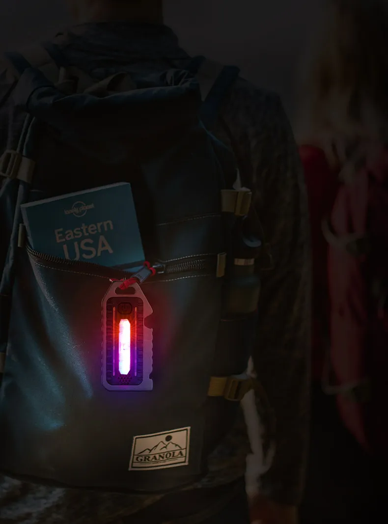 Keychain Flashlights Mini Led Light Selfdefense Whistle Multifunctional Portable Rechargeable 10W Built In Battery For Outdoor